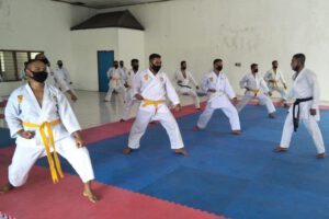 Prajurit berlatih Karate