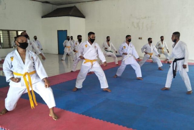 Prajurit berlatih Karate